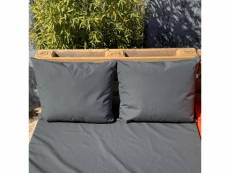 Ensemble de 2 coussins outdoor pour salon palette 50 x 60 cm