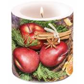 Esprit De Noël - Bougie décorative pommes et cannelle noël