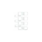 Etagère 156x34x220 cm décor blanc mat - mathis