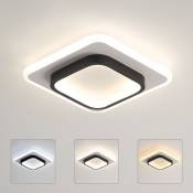 Goeco - Plafonnier led, Lampe de plafond nordique 20W pour Couloirs Salon Chambre à coucher, Diamètre 24cm, 3000K-6500K Carré
