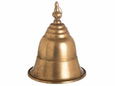 Grande cloche de décoration en métal or