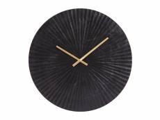 Horloge en métal soleil noir 59 cm