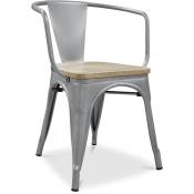 Industrial Style - Chaise de salle à manger avec accoudoirs