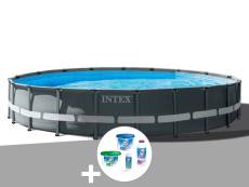Kit piscine tubulaire Intex Ultra XTR Frame ronde 6,10