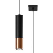 Lampe à suspension Loopez 1 cuivre noir / l: 8, b: