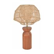 Lampe en bois et raphia naturel 63 cm Odyssée - Market set