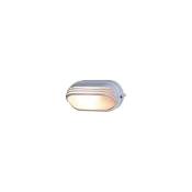 Lampe ovale Aluminium blanc 60 w