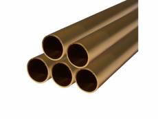 Lot de 5_tube aluminium anodisé longueur 100 cm ø 30 mm doré