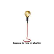 Millumine - Grande Lampe Sur Pied En Câble Rouge Stand Up - Rouge