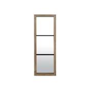 Miroir rectangulaire industriel métal et bois 50x150cm