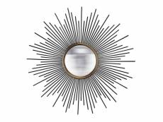 Miroir rond convexe soleil métal 93x93cm emde premium