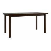 Mobilier1 - Table Victorville 102 , 76x90x160cm, Allongement, Placage de bois naturel, Bois