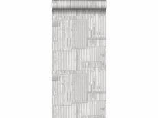 Papier peint tôles ondulées en métal industrielles 3d blanc cassé - 347619 - 53 cm x 10,05 m 347619