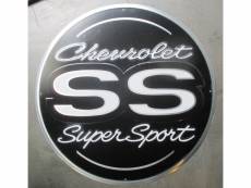 "plaque super sport noir ronde 60cm camaro chevelletole