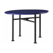 Table basse en céramique bleu pacifique 60x60 cm Carmel
