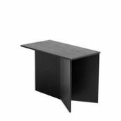 Table d'appoint Slit Wood / Oblong - 49,5 x 27,5 x H 35,5 cm / Bois - Hay noir en bois