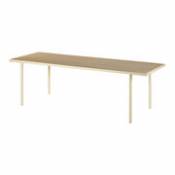 Table rectangulaire Wooden / 240 x 85 cm - Chêne & acier - valerie objects blanc en bois