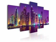 Tableau villes purple nights taille 200 x 100 cm PD12071-200-100