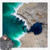 Tapis en vinyle - Wild Coastal Bay In Israel - Carré 1:1 Dimension HxL: 80cm x 80cm