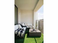 Tapis pelouse artificielle pour terrasse, jardin, patio rectangulaire - 133x190cm - gazon - vert