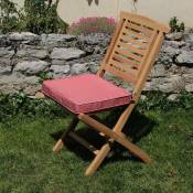 Teck'attitude - Coussin à motifs corail/blanc pour chaises et fauteuils pliants - Motifs Corail
