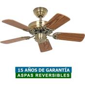 Ventilateur de plafond Casafan 507501 classic royal 75cm chêne antique / laiton antique