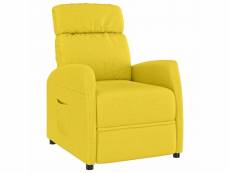 Vidaxl fauteuil inclinable jaune clair tissu