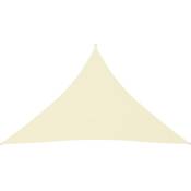 Voile toile d'ombrage parasol tissu oxford triangulaire 3,5 x 3,5 x 4,9 m crème - Crème