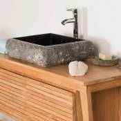 Wanda Collection - Vasque à poser rectangle en pierre
