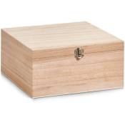 Zeller - Boîte en bois verrouillable, 26 x 26 x 12,5