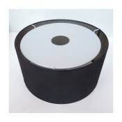 Abat-jour cylindrique ø 350mm en tissu noir pour lampe