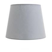 Abat-jour en tissu gris au design classique pour lampadaire avec culot E27 Ø38cm H:35cm - Gris - Gris