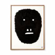 Affiche encadrée Pierre Charpin - Anxious Monkey / Edition limitée & numérotée - 50,6 x 66,5 cm - The Wrong Shop noir en papier