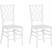 Beliani - Lot 2 chaises blanches CLARION