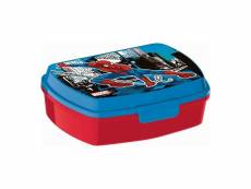 Boîte à sandwich spiderman great power plastique rouge bleu (17 x 5.6 x 13.3 cm)