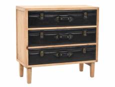 Buffet bahut armoire console meuble de rangement à tiroirs bois de sapin massif 80 cm helloshop26 4402188