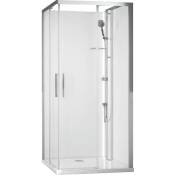 Cabine de douche carré - Portes coulissantes - 90 x 90 cm - Glax 1 2.0 A - Novellini