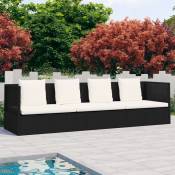 Canapé de jardin avec coussin et oreillers Résine