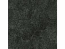 Carreaux adhésifs en cuir écologique hexagone gris charbon de bois - 357262 - 1 m² 357262
