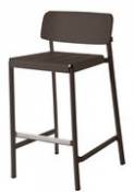 Chaise de bar Shine / H 75 cm - Métal - Emu marron