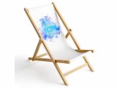 Chaise longue pliable en bois fauteuil de plage pliant