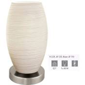 Eglo - Lampe de table batista 3-nickel blanc mat Ø12cm