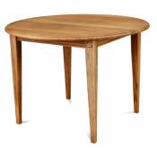 Hellin - Table ronde extensible bois chêne moyen massif