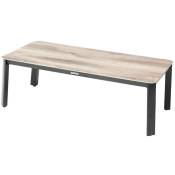 Hesperide - Table basse de jardin rectangulaire Pavane graphite 120x60x39cm en aluminium traité époxy - Hespéride - Graphite