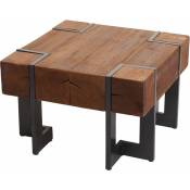 HHG - Table basse 887, table de salon, bois de sapin