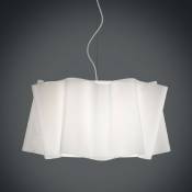 Linea Zero - Lampe à suspension FOLIO blanc abat-jour diamètre 60x h37 cm