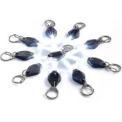 Lot de 10 mini lampe de poche porte-clés led noire, petite lampe de poche porte-clés super lumineuse, lampe de poche porte-clés led lumineuse