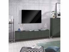 Meuble tv de salon 170cm anthracite brillant 4 tiroirs metis living up report AHD Amazing Home Design