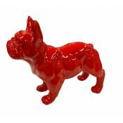 Meubletmoi - Statue en résine bulldog français rouge - gunner