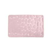 MSV - Tapis de bain Microfibre pebble 40x60cm Rose pastel Rose